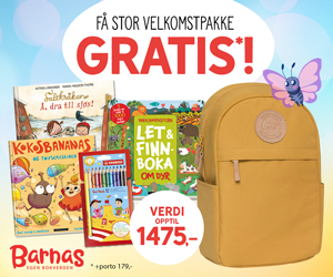 3 bøker + Barnehagesekk + Fargeblyanter
